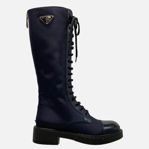 Prada AUTHENTIC knee lace up boots